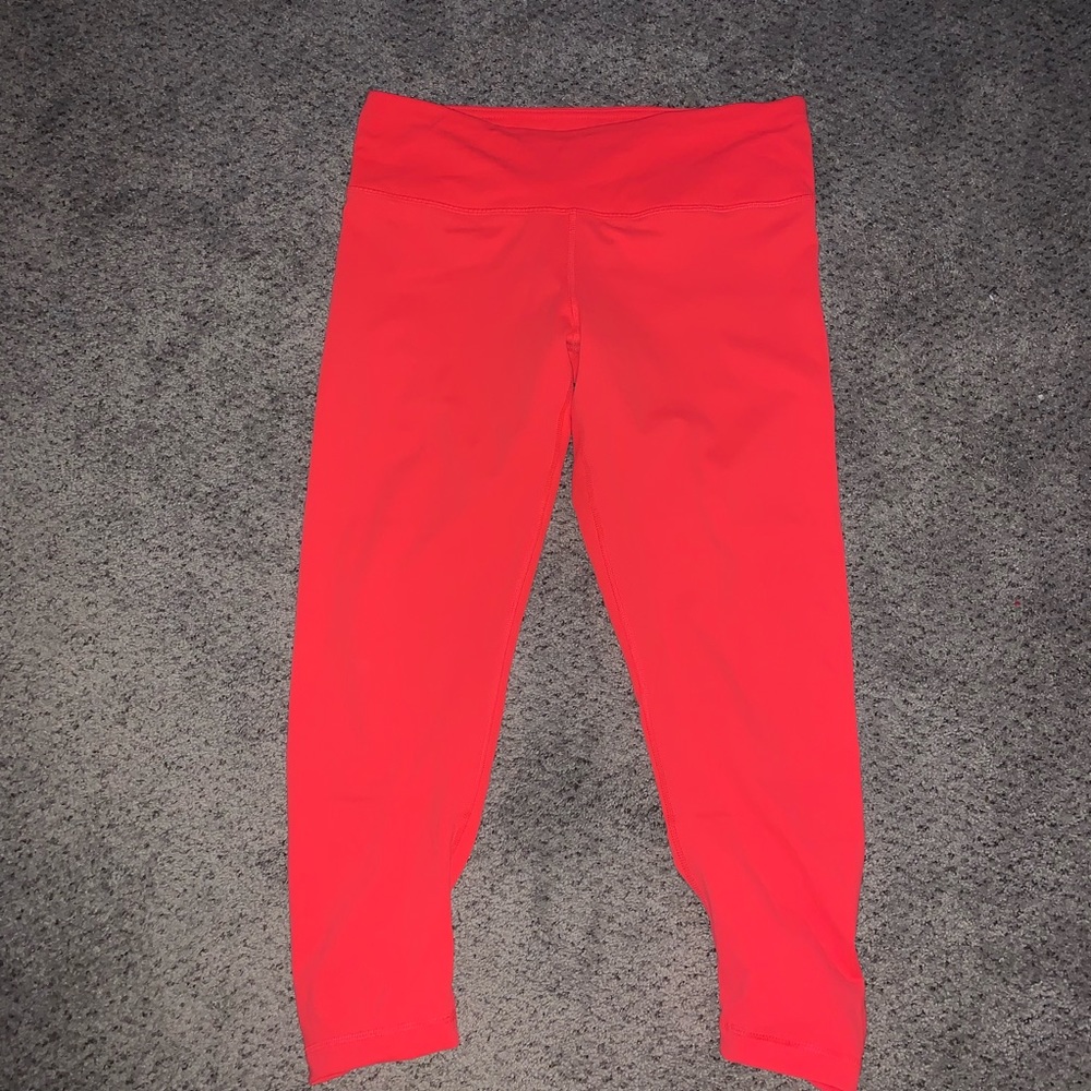 Coral Orange, Ruched Back Yogalicious Capri  XL